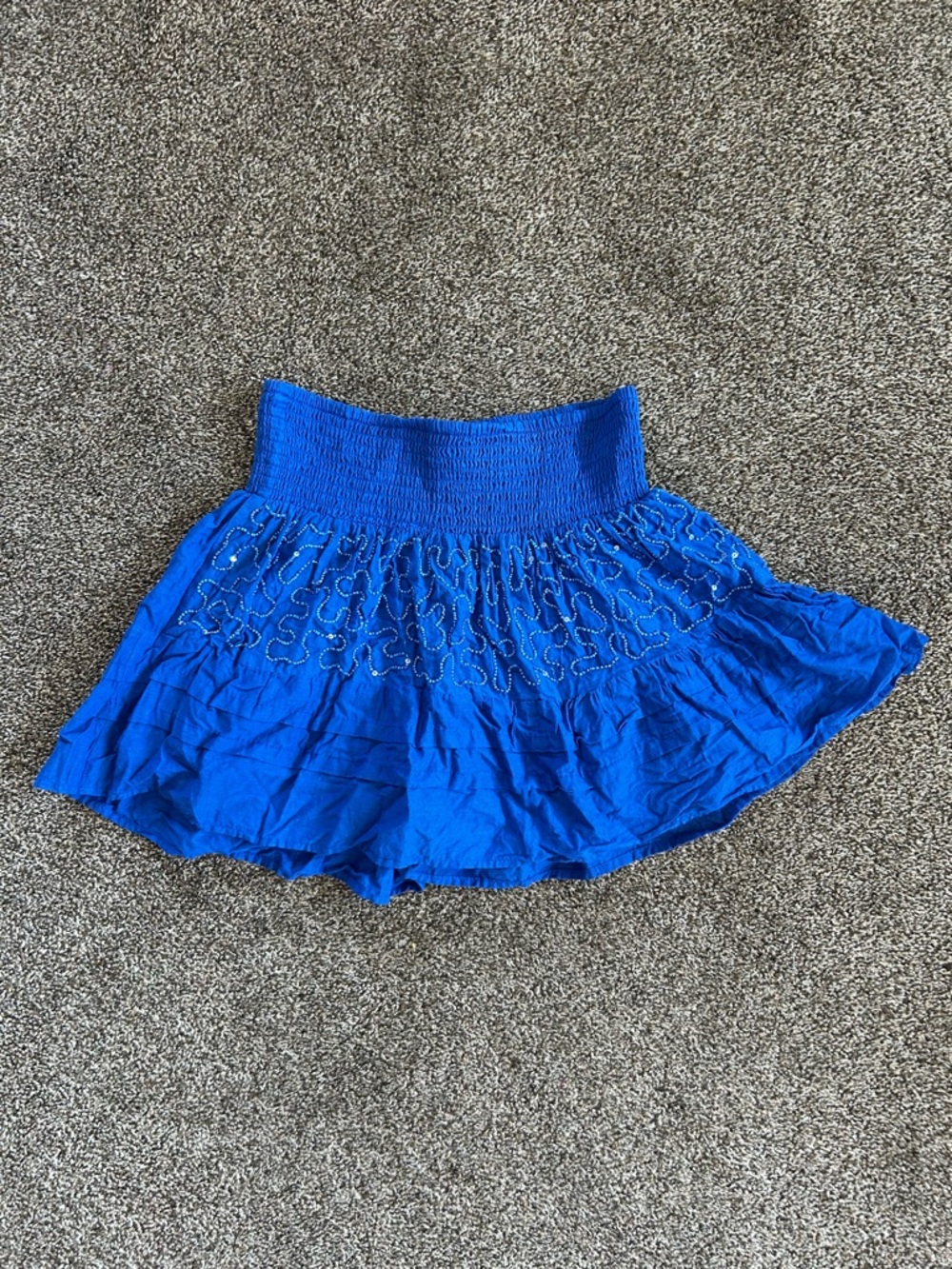 Antica Sartoria Beaded Boho Mini Skirt